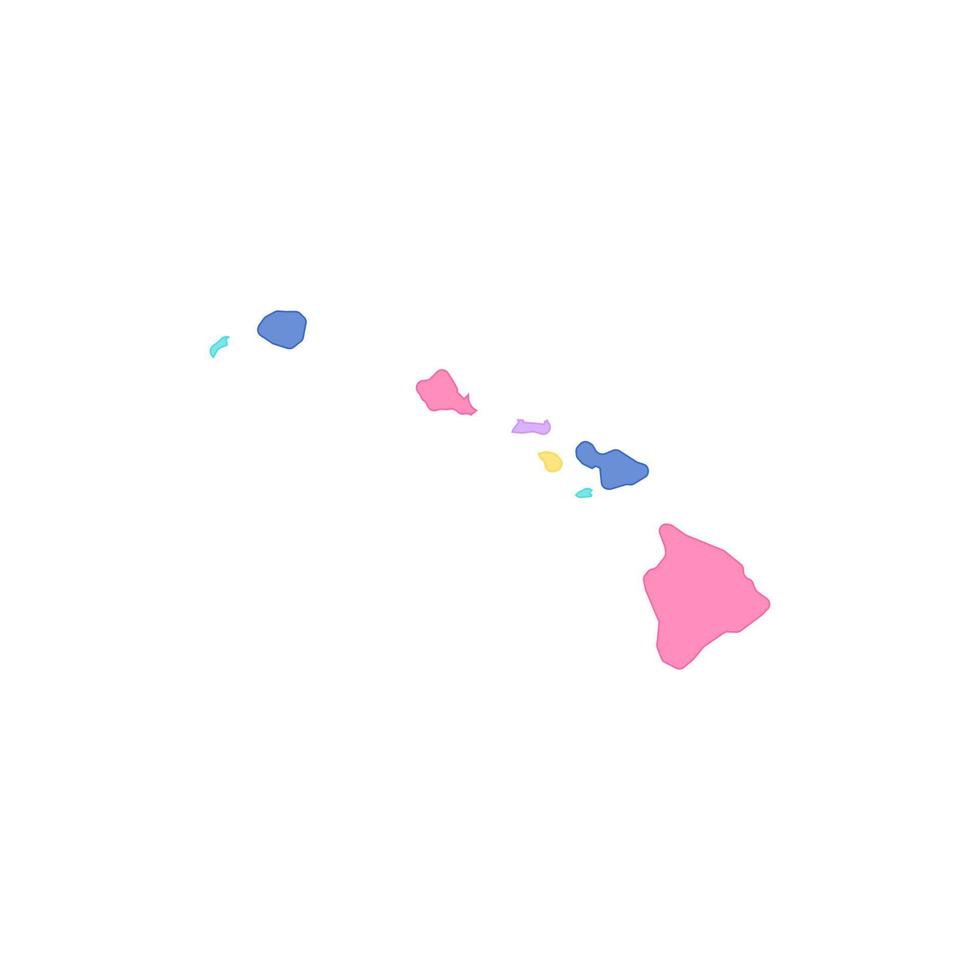 Map of hawaii illustration creative design vector