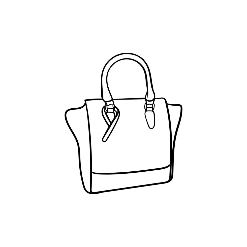 compras bolso línea sencillo creativo diseño vector