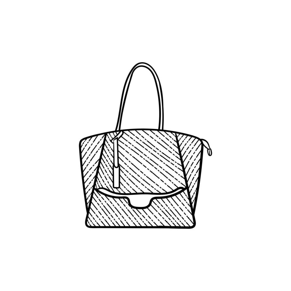 Woman bag shopping vintage art design vector