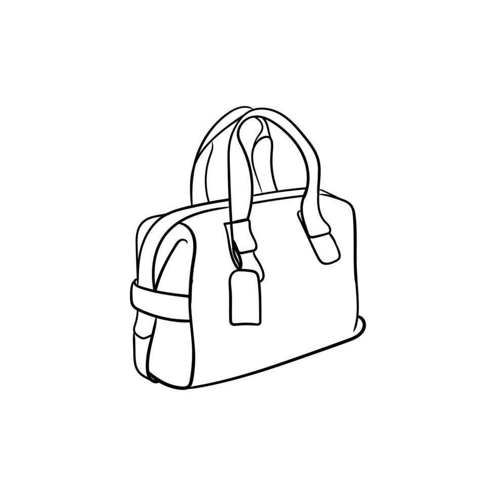 Handle bag trip line simplicity creative design vector