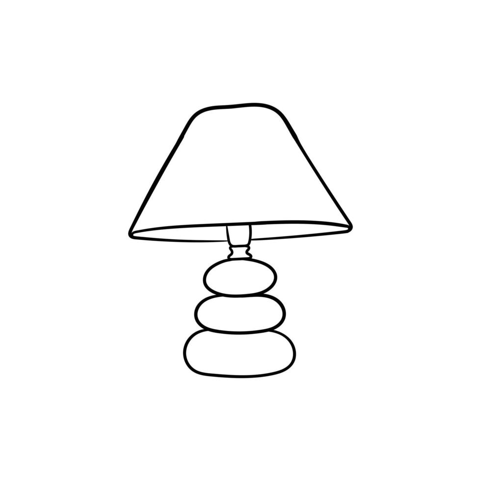 Table lamp line simplicity creative design vector