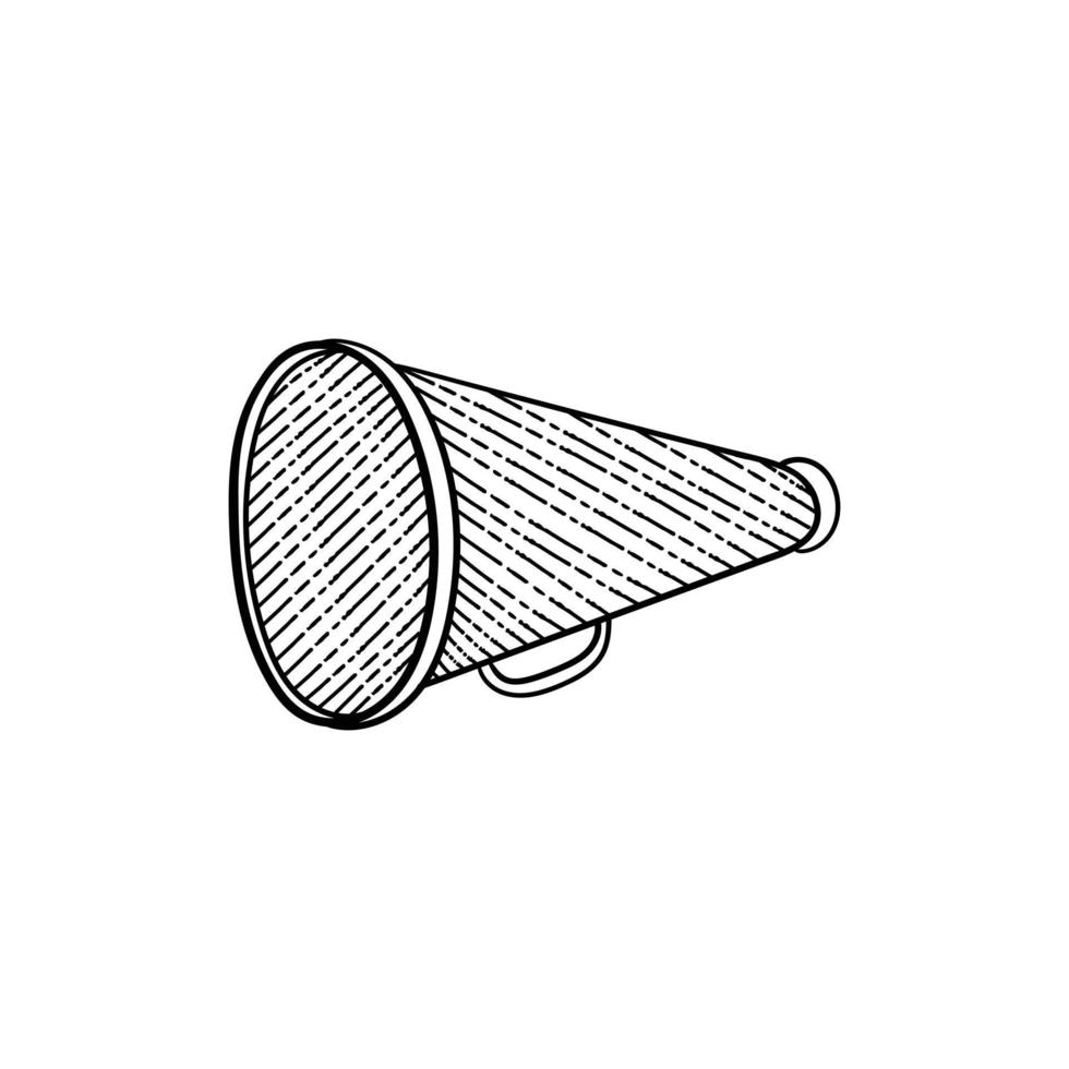 Megaphone speaker vintage style illustration design vector