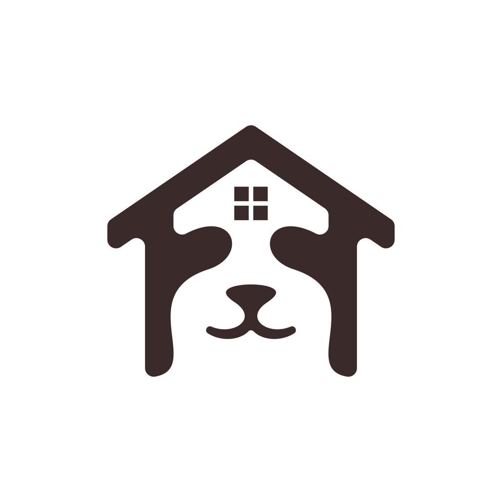 Animal sloth face home minimalist creative logo vector