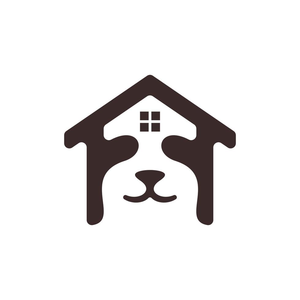 Animal sloth face home minimalist creative logo vector