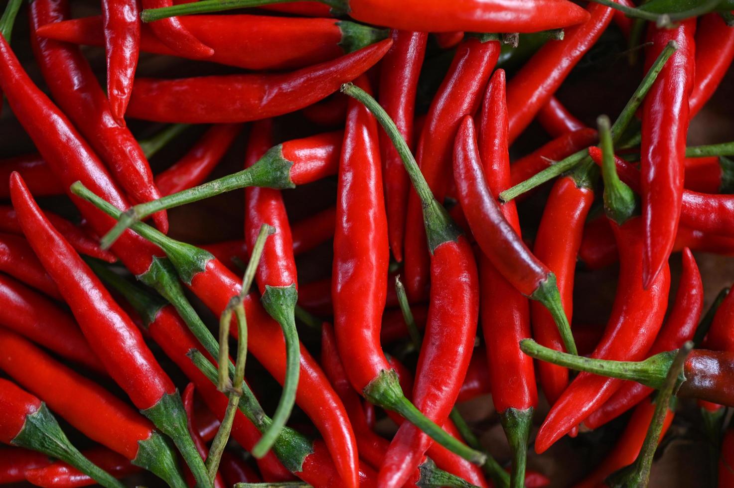 Chili pepper, Red hot chilli peppers pattern texture background. Close up group of ripe red chilli photo