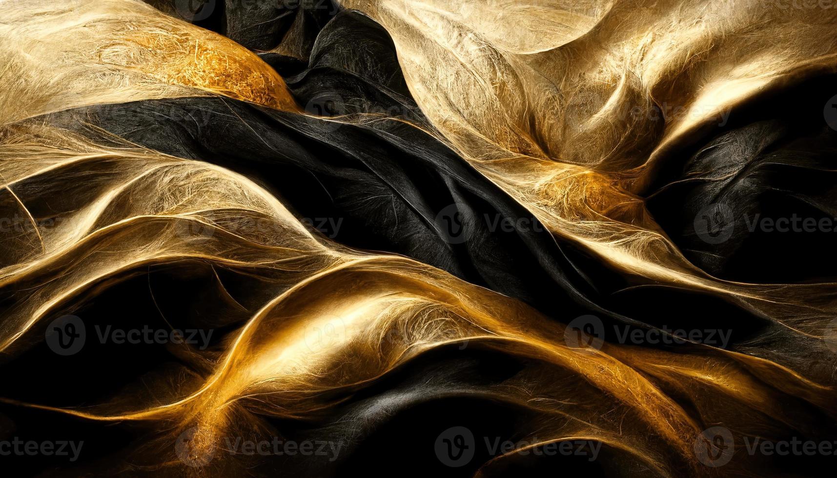 Golden with black abstract background. Metal wallpaper illustration photo