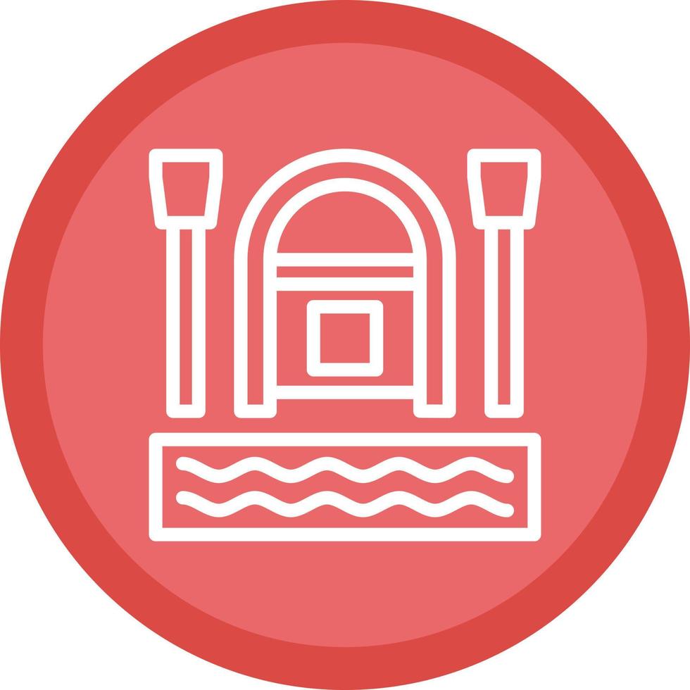 Rafting Vector Icon Design