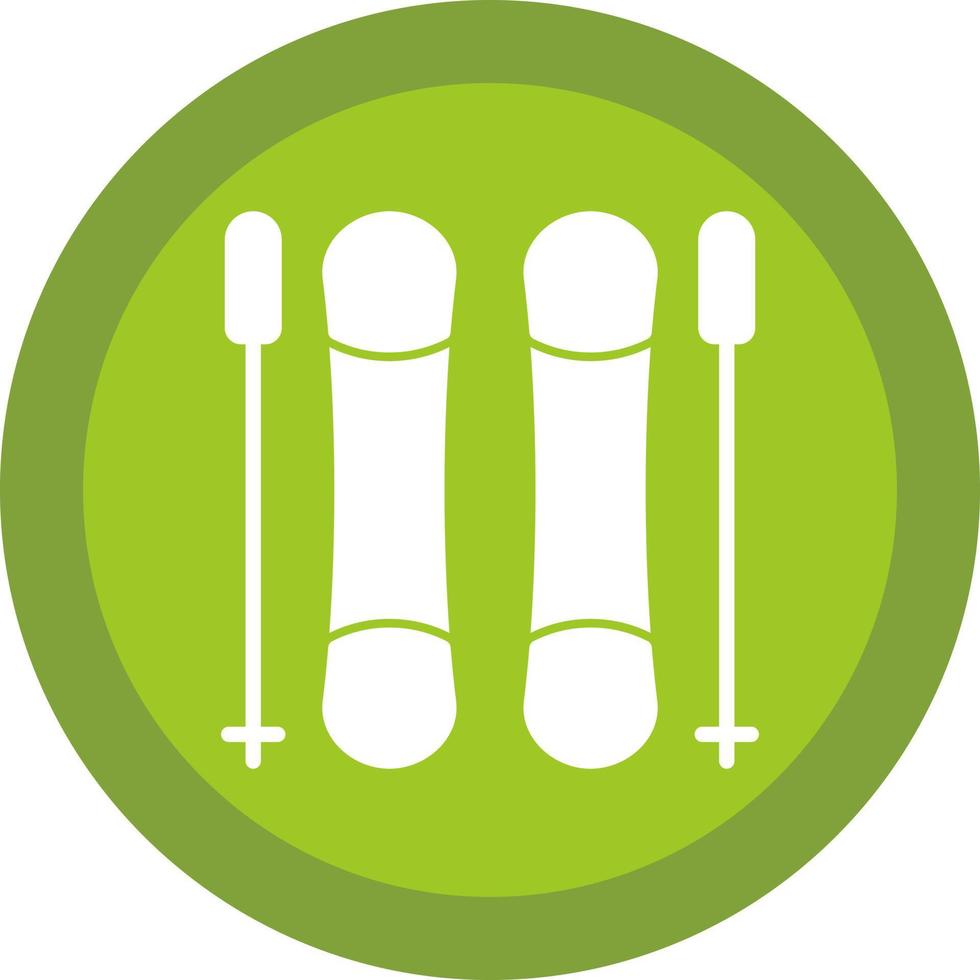 Skiing Vector Icon Design