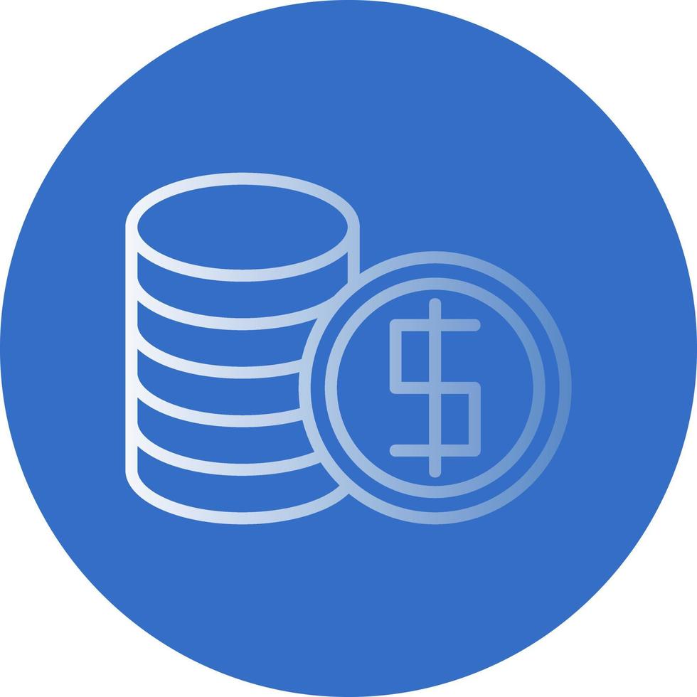 Dollar Coin Vector Icon Design