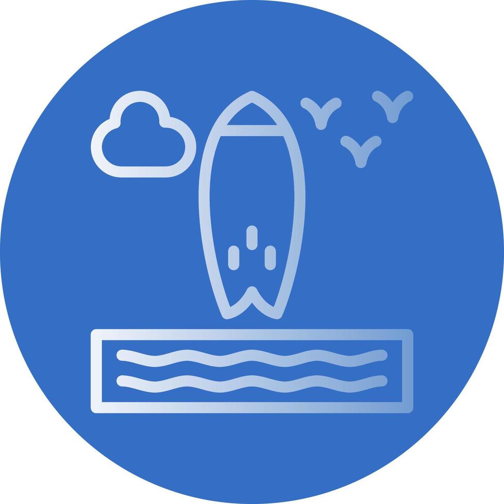 Surfboard Vector Icon Design