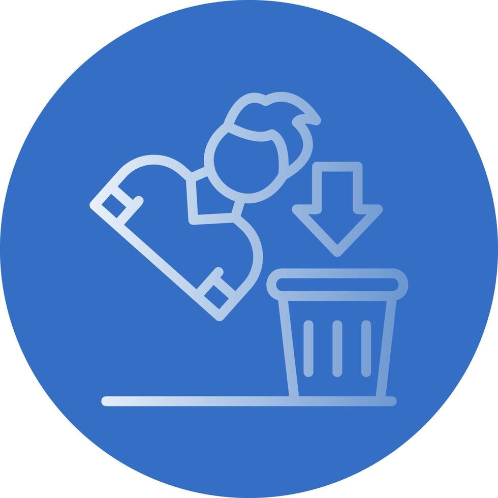 Thrown Away Vector Icon Design