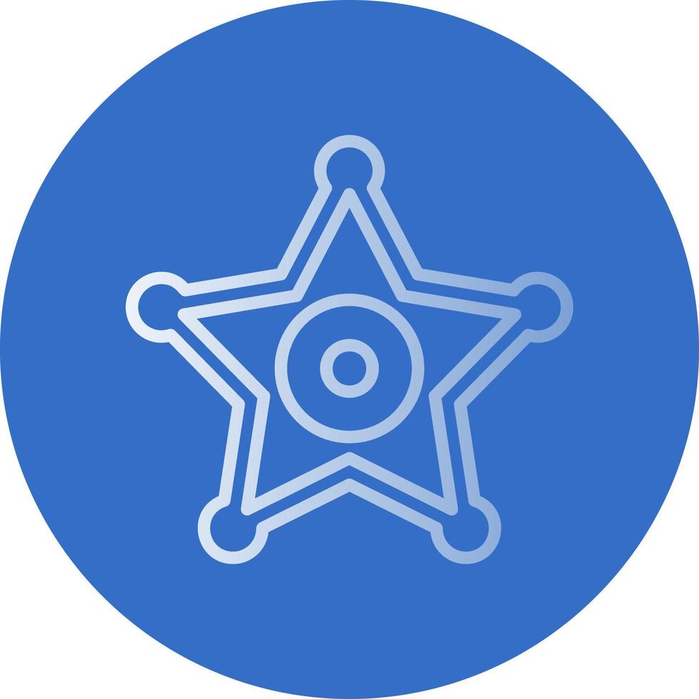 Sheriff Badge Vector Icon Design