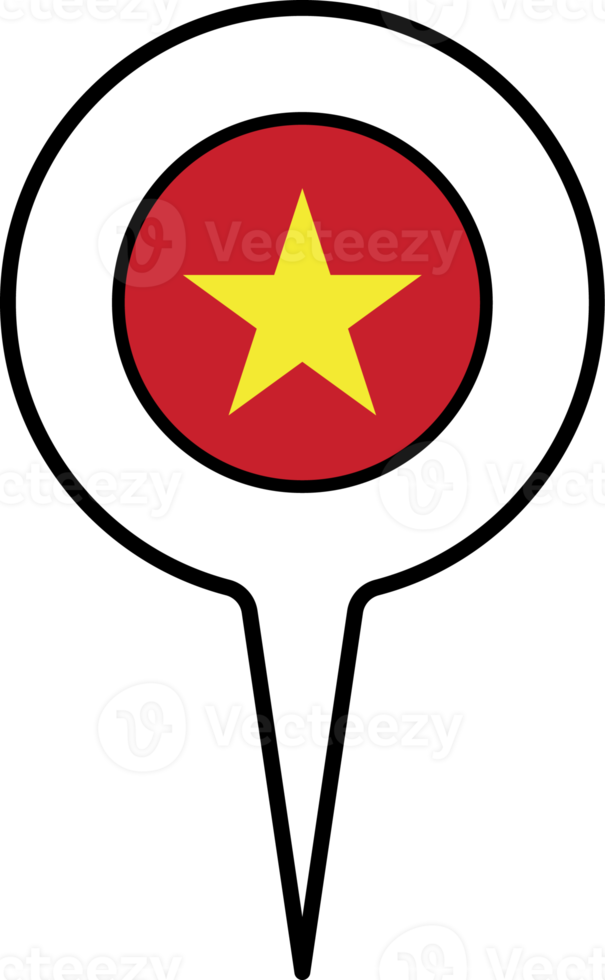 Vietnam bandiera carta geografica pointer icona. png