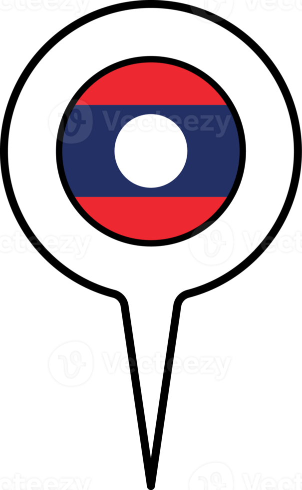 Laos flag Map pointer icon. png