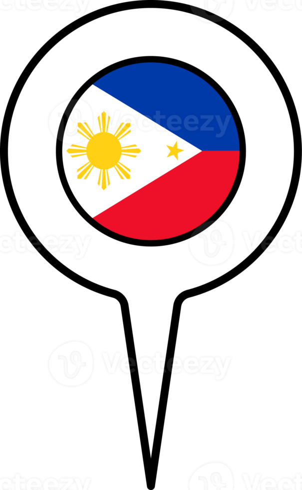 Philippinen Flagge Karte Zeiger Symbol. png