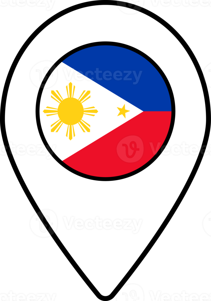 Philippines flag map pin navigation icon. png