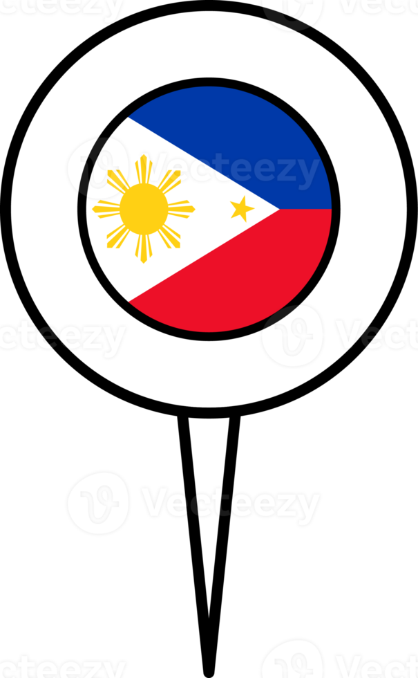 Philippinen Flagge Stift Ort Symbol. png