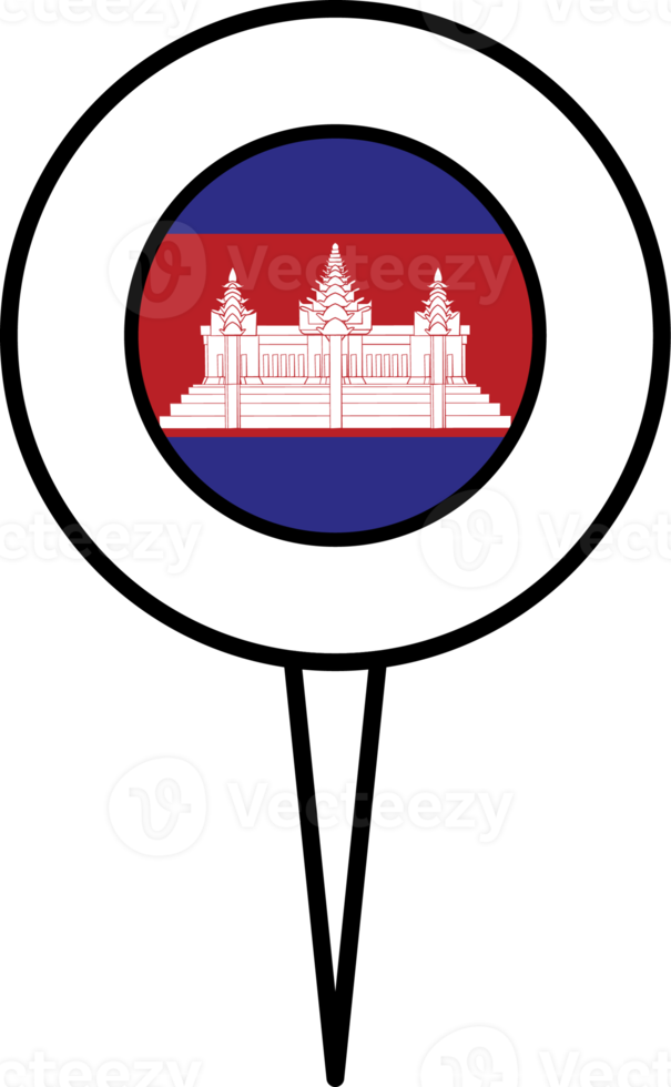 Cambodia flag pin location icon. png