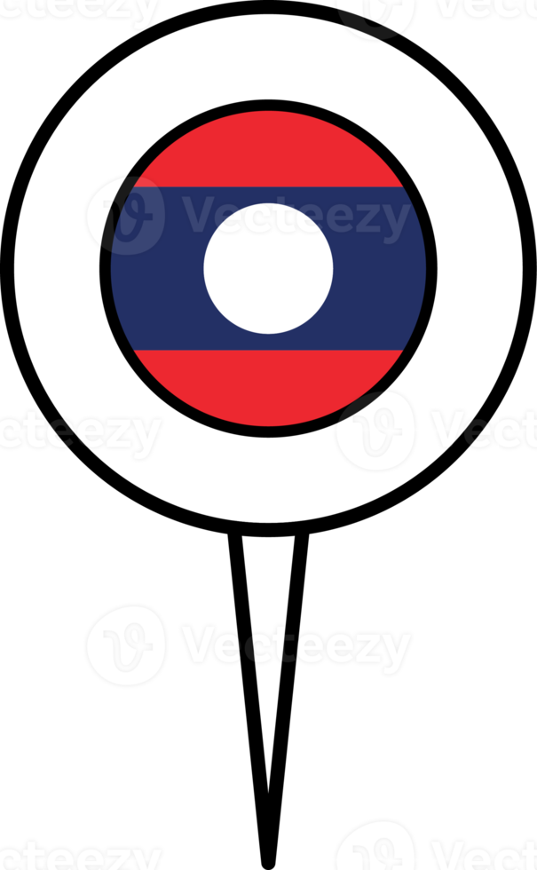 Laos flag pin location icon. png
