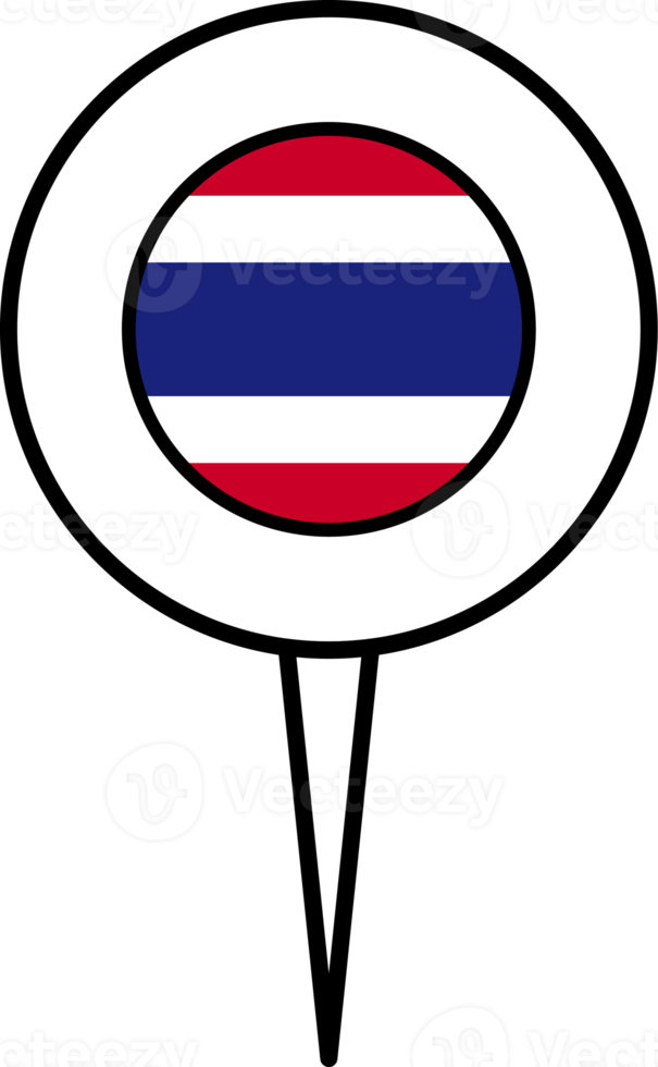 Thailand flag pin location icon. png