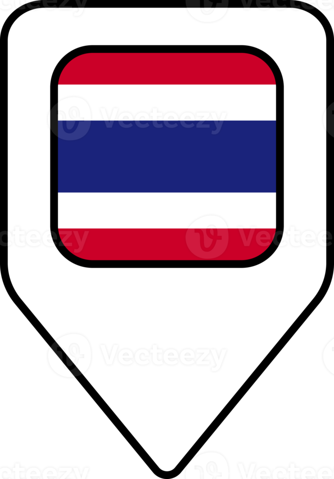 Thailand Flagge Karte Stift Navigation Symbol, Platz Design. png