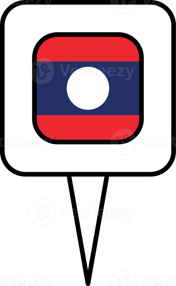 Laos flag pin place icon. png