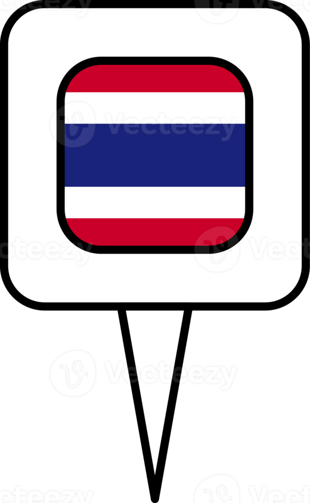 Thailand flag pin place icon. png