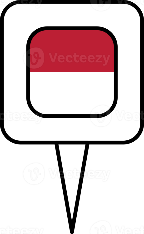 Indonesia flag pin place icon. png