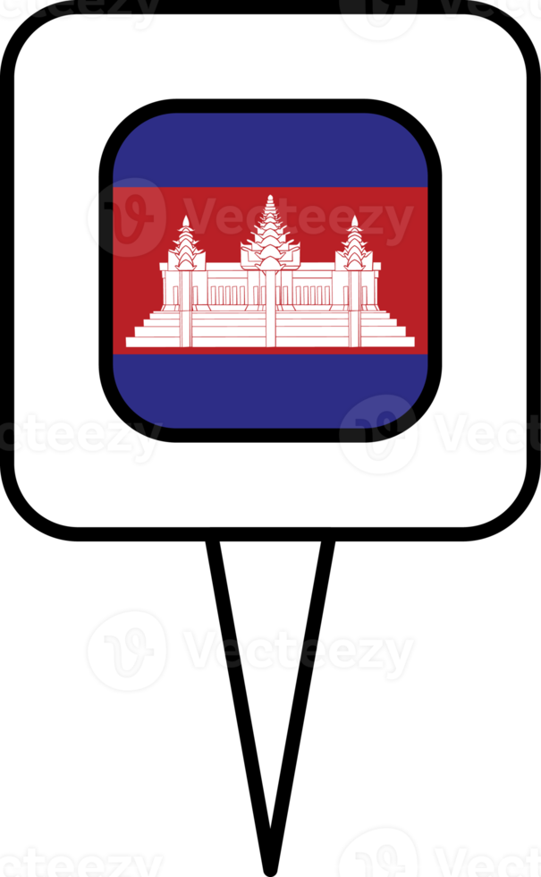 Cambodja vlag pin plaats icoon. png