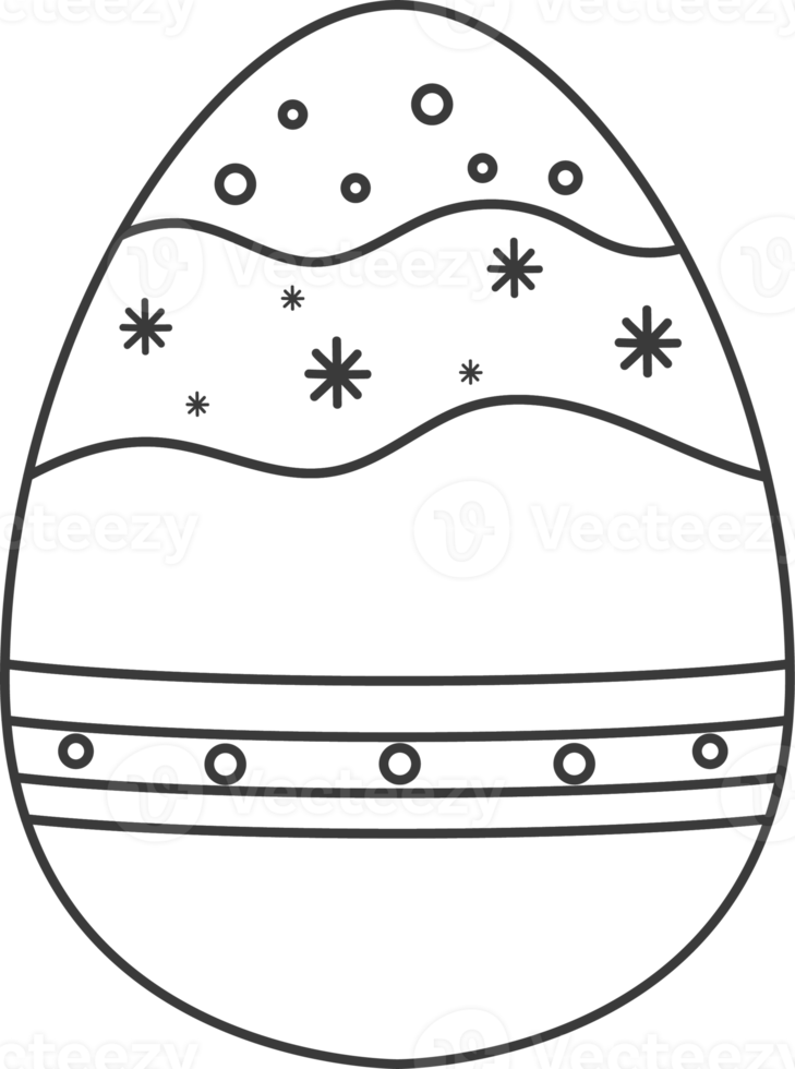 Easter egg for coloring, Happy Easter Day. png