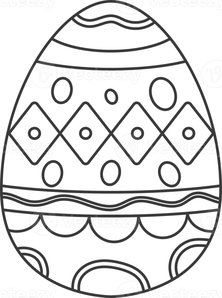 Easter egg for coloring, Happy Easter Day. png