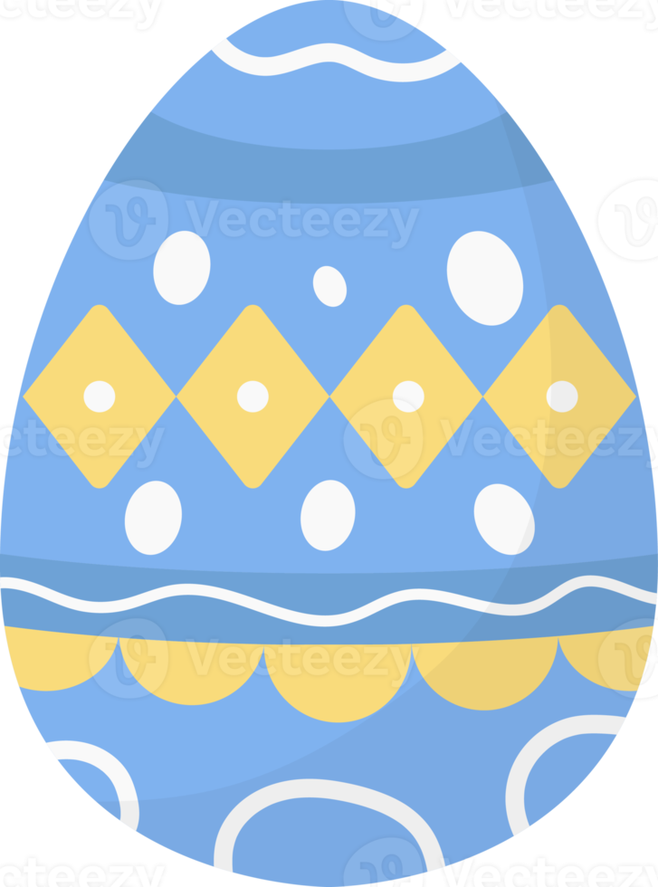 Easter egg blue color, Happy Easter Day. png