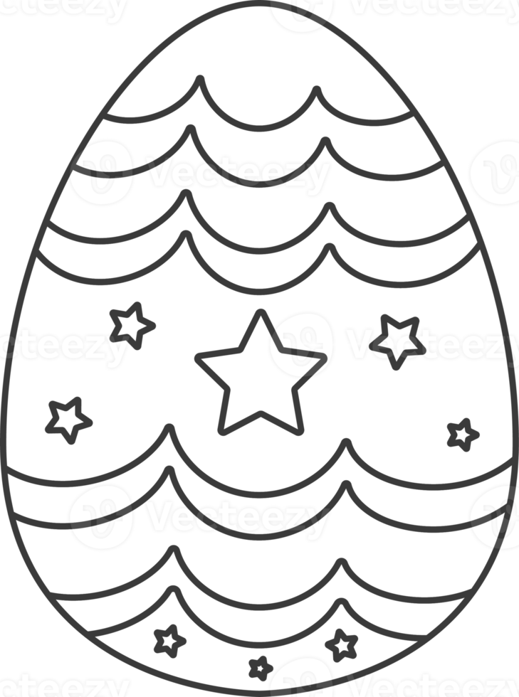 Easter egg for coloring, Happy Easter Day. png