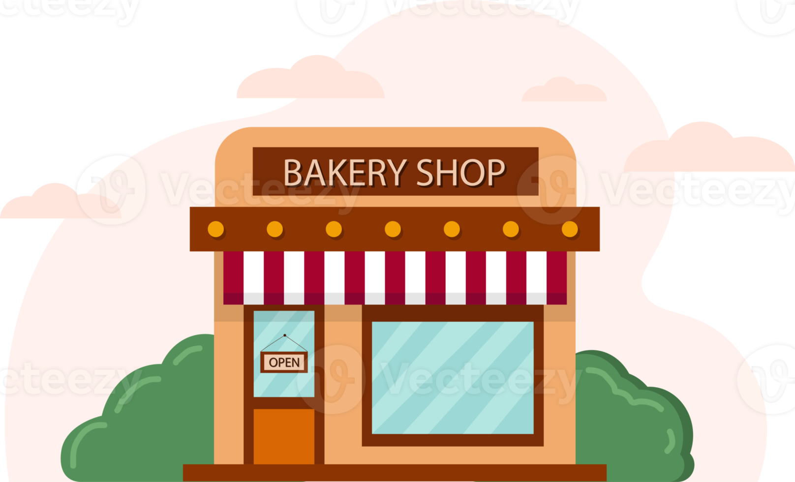 panadería comercio, ilustración de panadería tienda. png