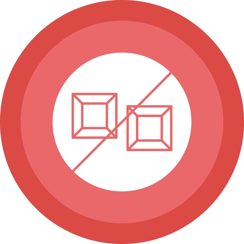 No Sugar Vector Icon Design