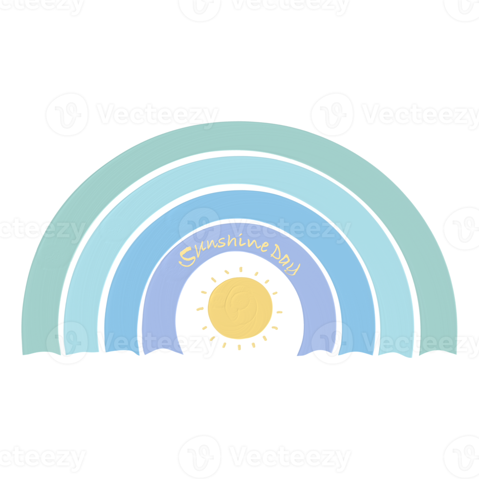 rainbow element for decoration artwork png