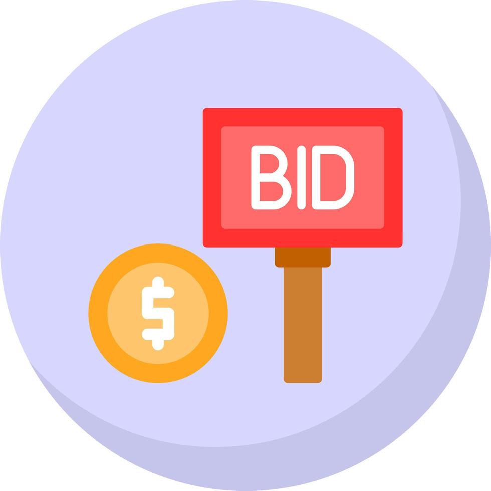 Bid Vector Icon Design
