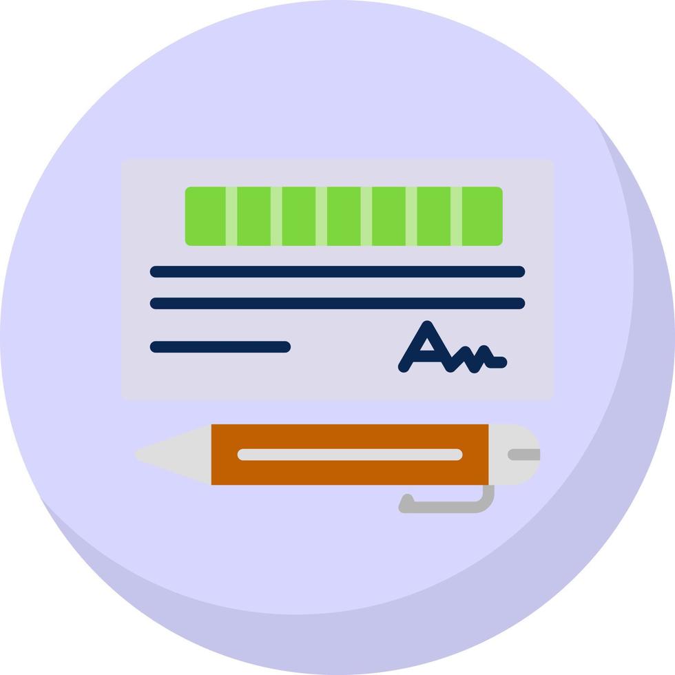 Bank Check Vector Icon Design