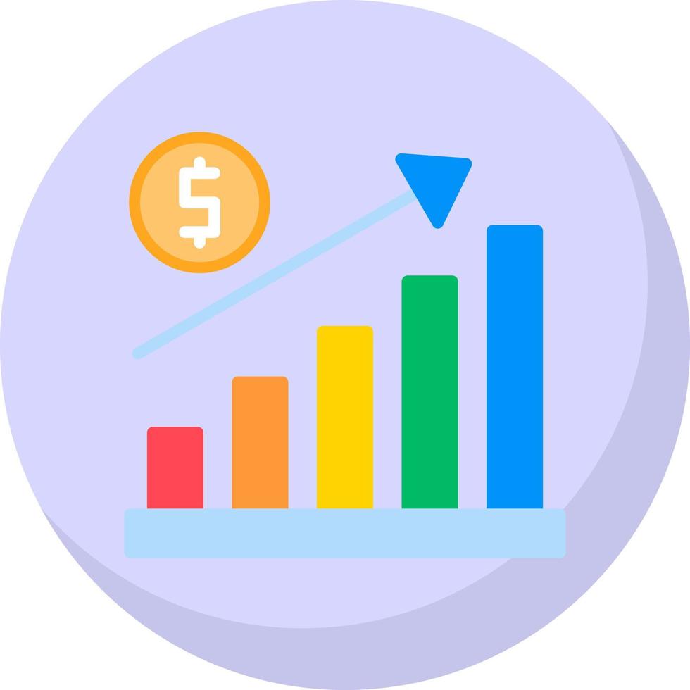 Growth Graph Vector Icon Design