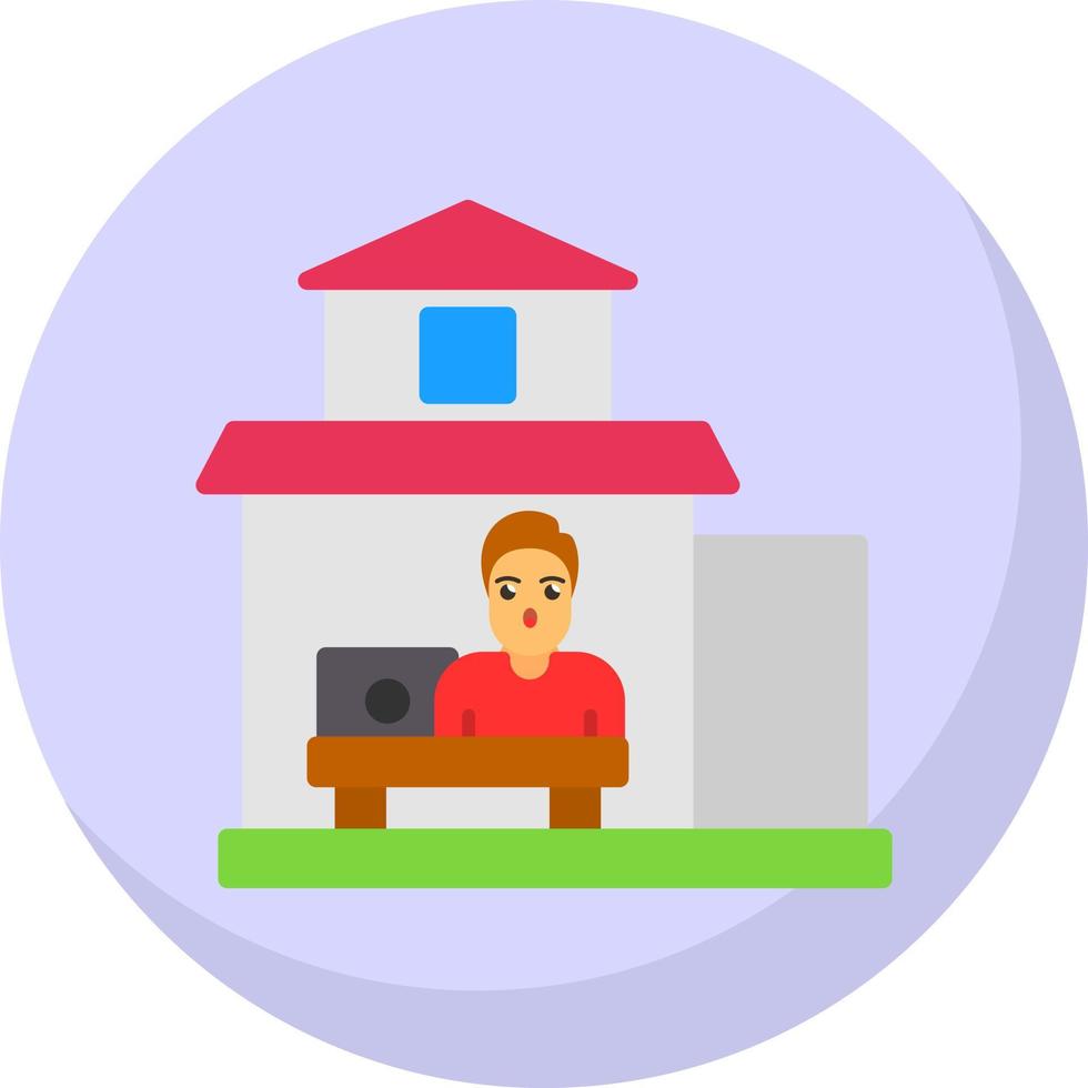 Work From Home Vector Icon Design