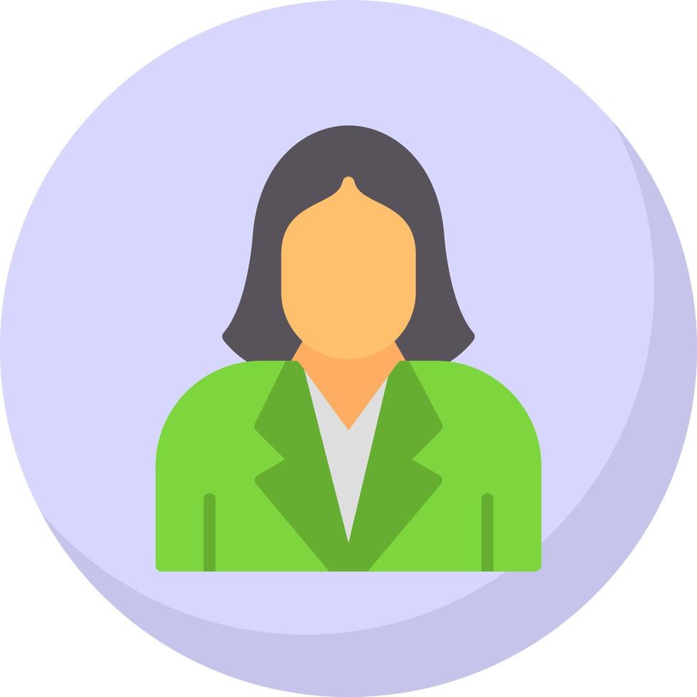 Female Employee Vector Icon Design