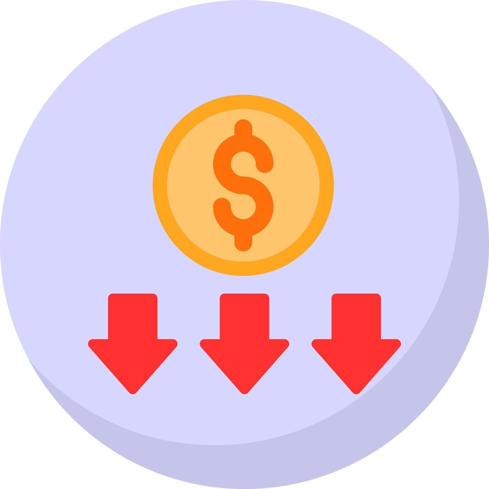 Money Loss Vector Icon Design