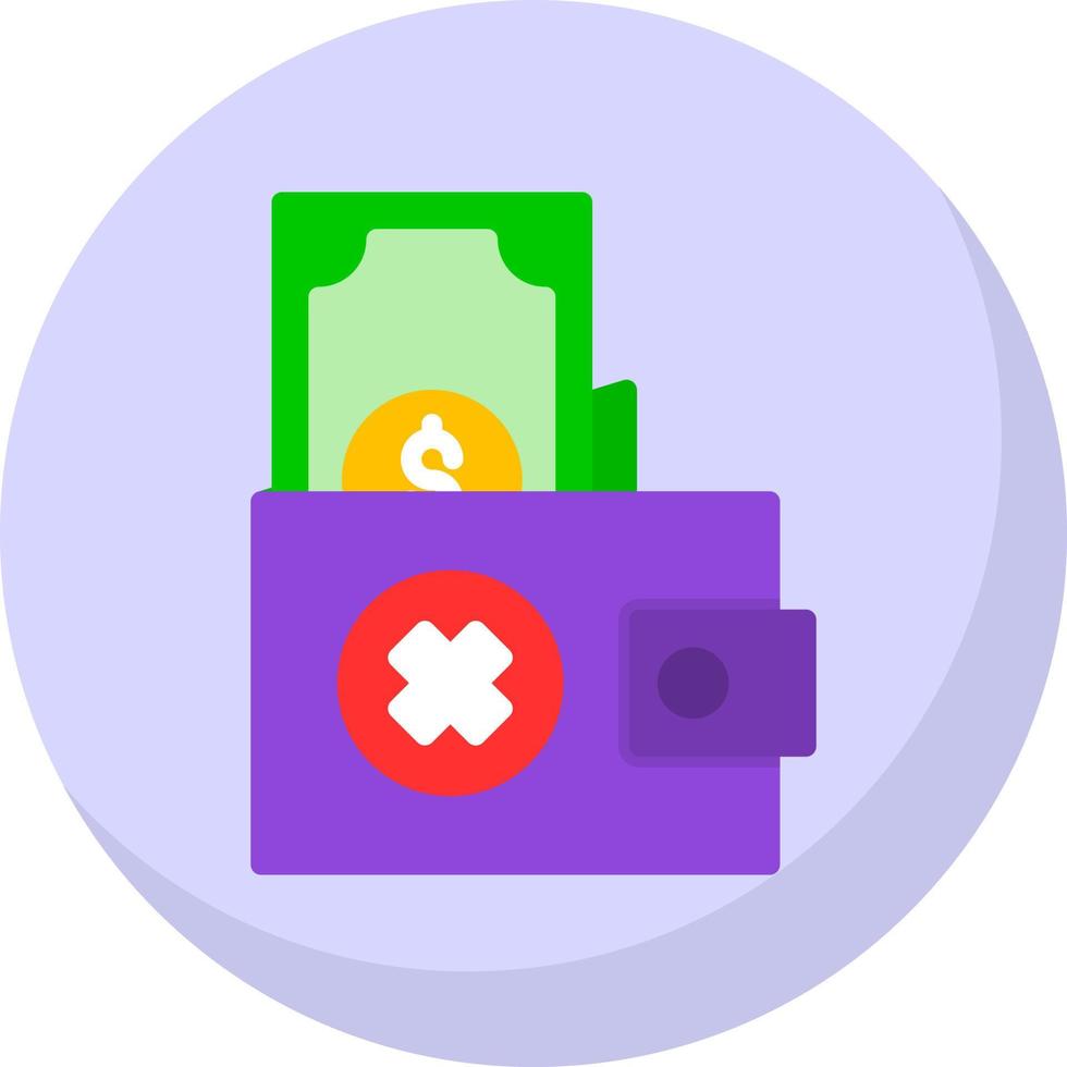No Money Vector Icon Design