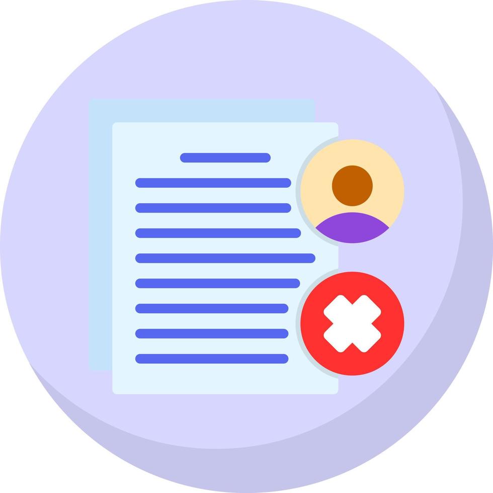 Rejected Vector Icon Design