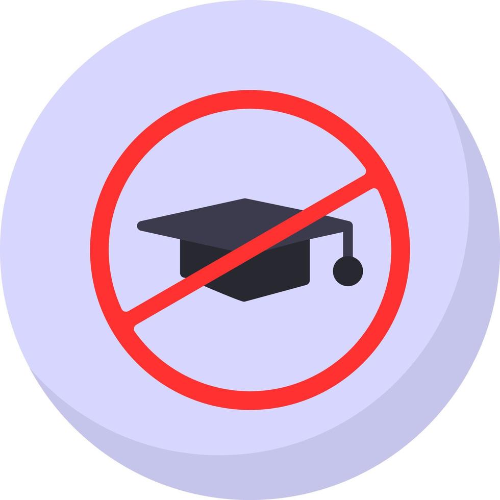 No Education Vector Icon Design