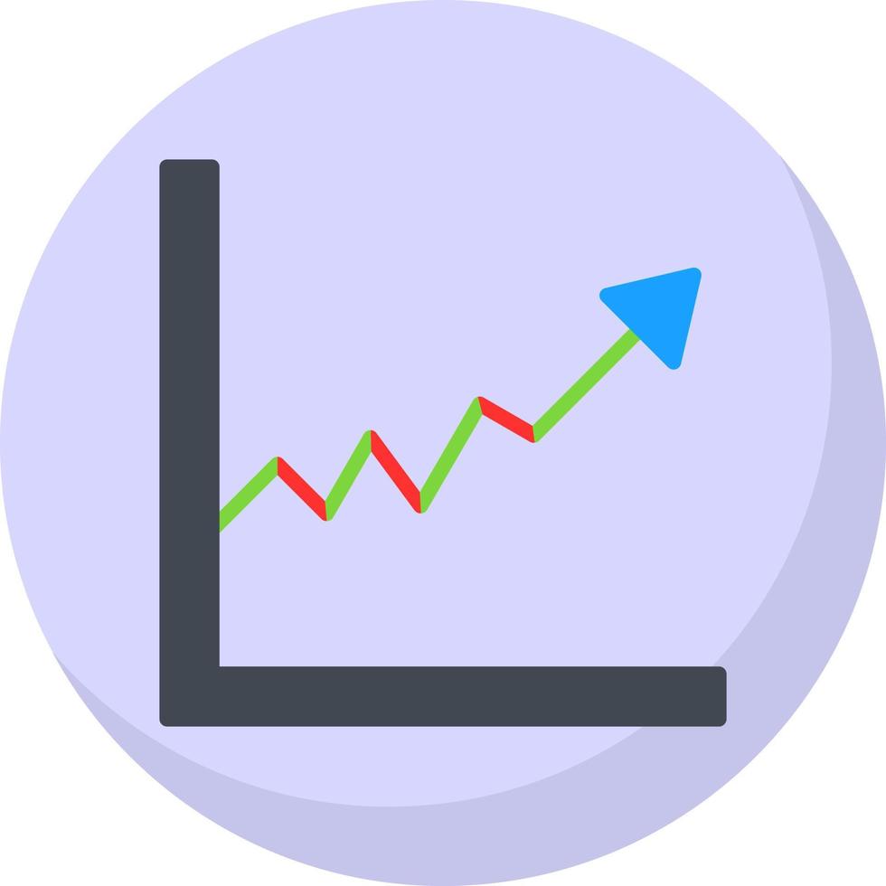Line Graph Vector Icon Design