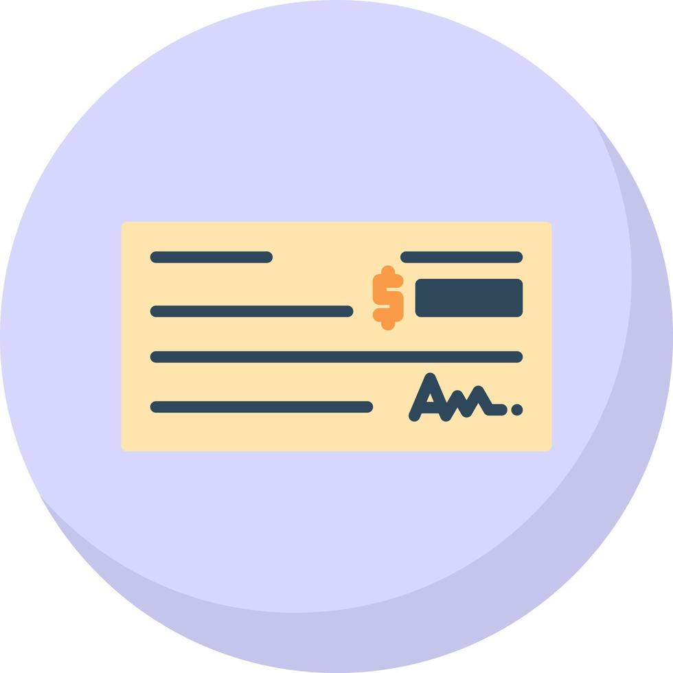 Bank Check Vector Icon Design