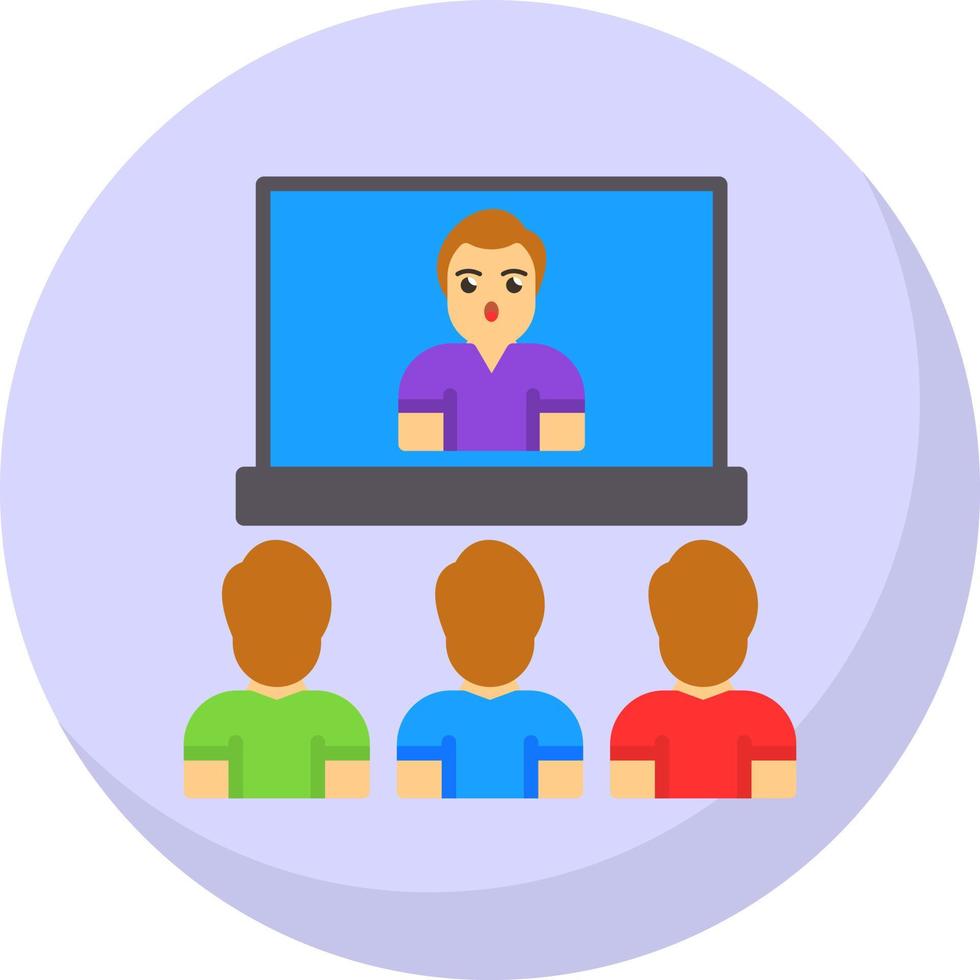 Video Conference Vector Icon Design