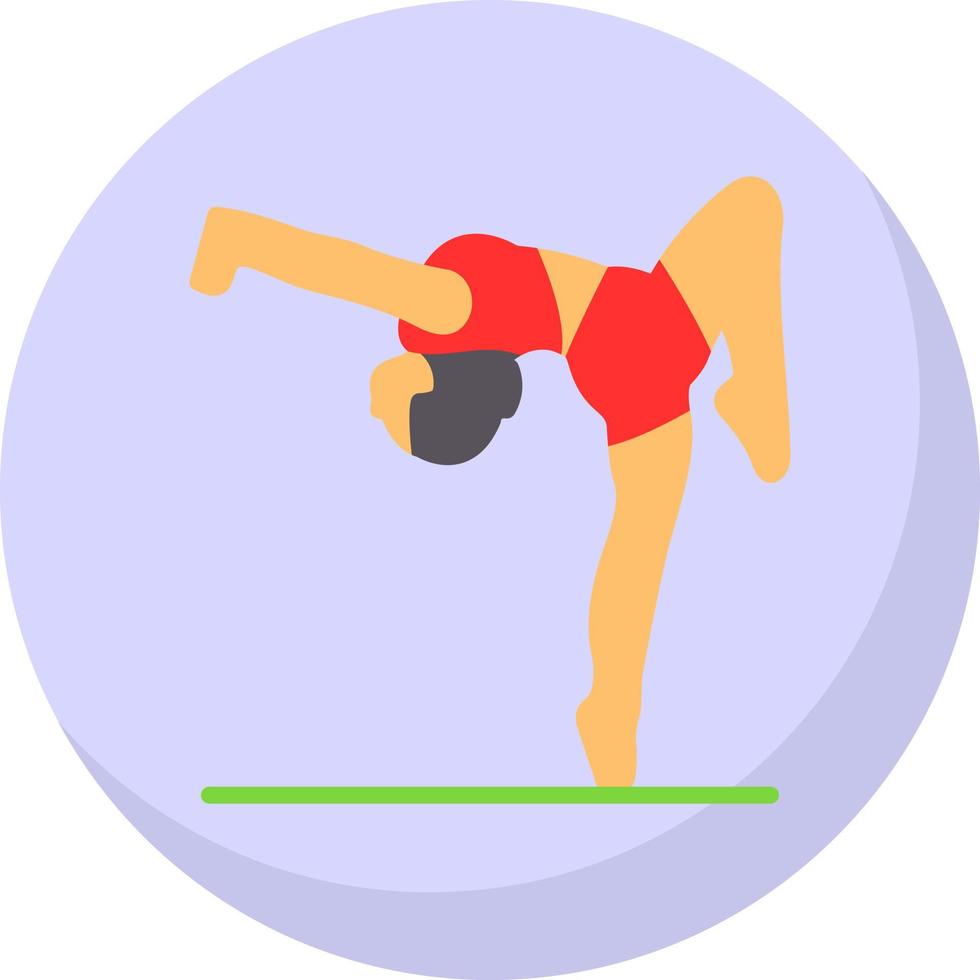 diseño de icono de vector de gimnasta