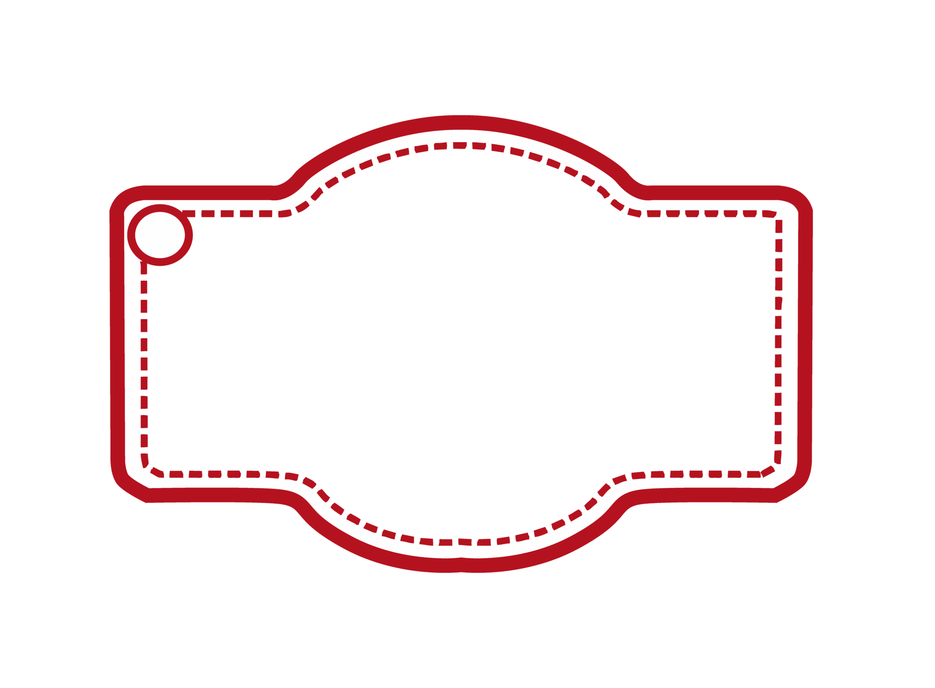 White Blank Label with Red outline 21169381 PNG